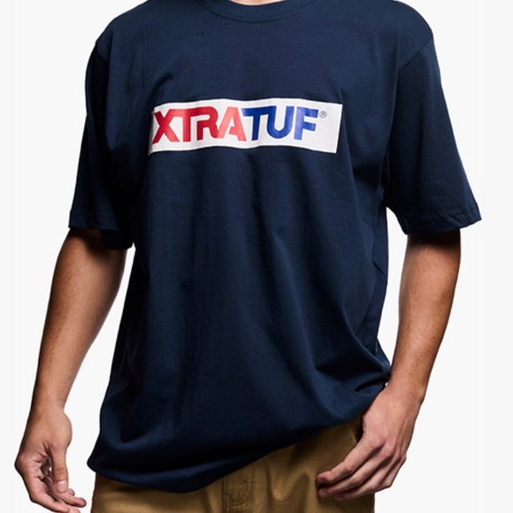 L XTRATUF shirt MEN'S SHORT SLEEVE TEE dark blue fishing gear brand Large NEW - Picture 1 of 2
